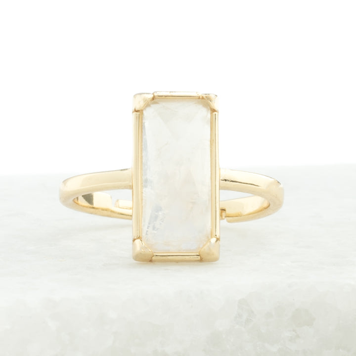 Moonlit Grace Ring in Gold & Moonstone