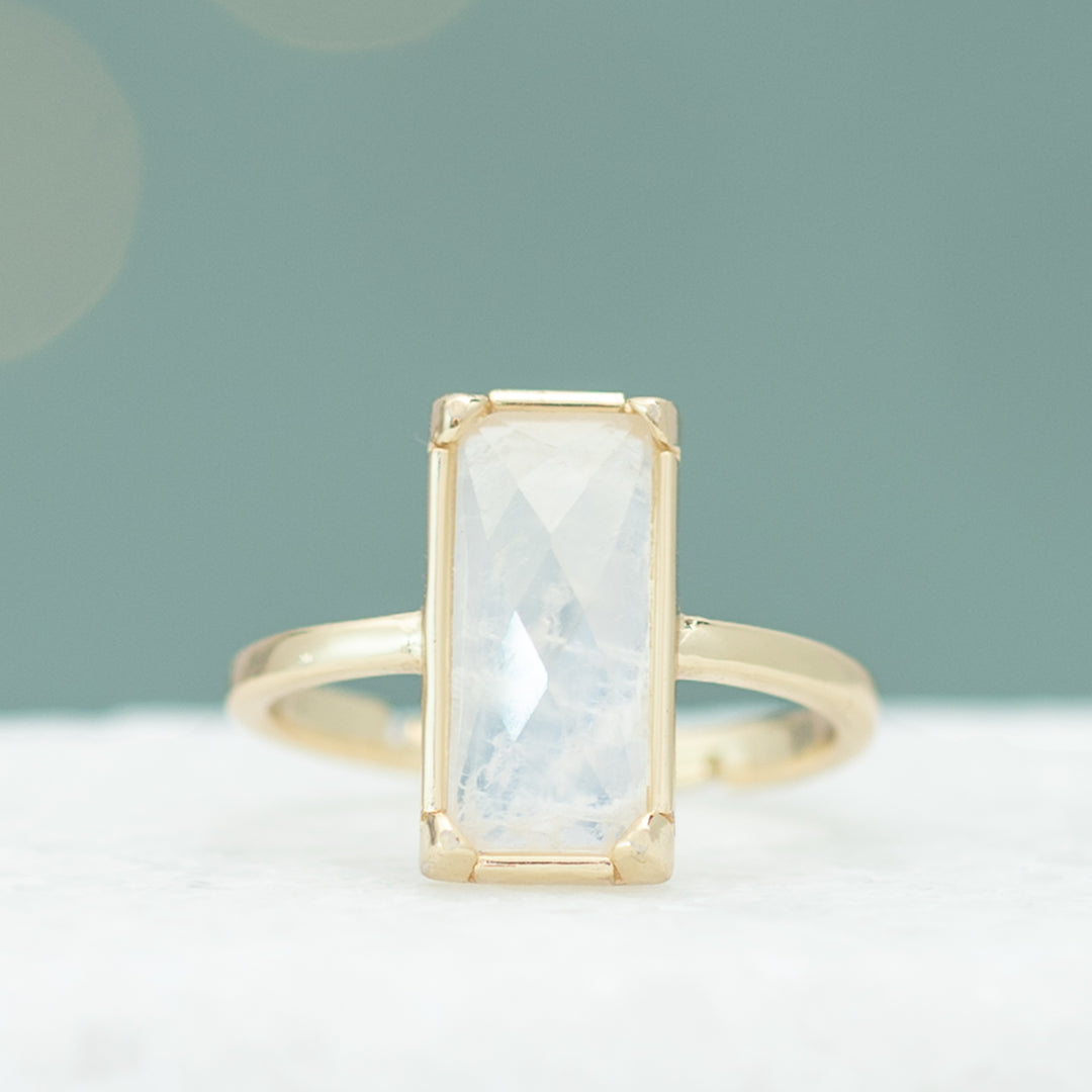 Moonlit Grace Ring in Gold & Moonstone