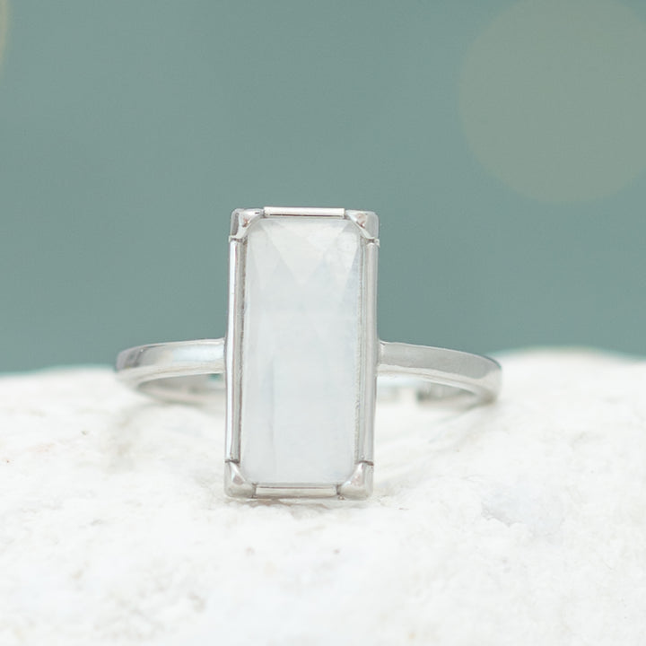 Moonlit Grace Ring in Silver & Moonstone