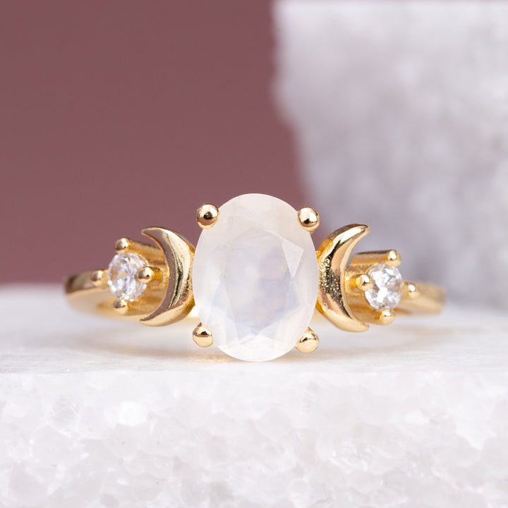 Starlight Moonstone Ring