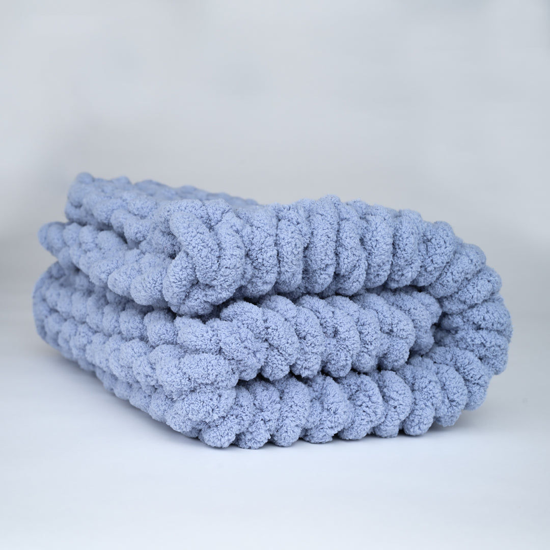 Woven Together Baby Blanket in Blue