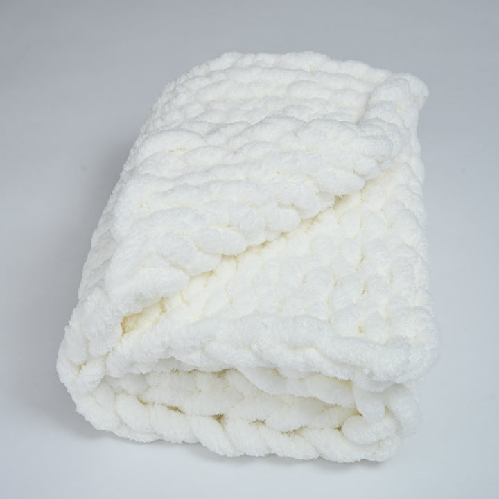 Woven Together Baby Blanket In White