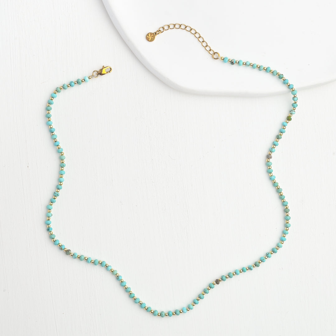 Turquoise Beaded Necklace for Charms