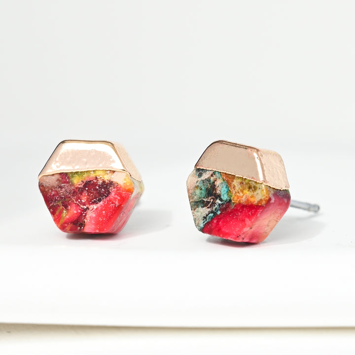 Sedona Stud Earrings in Sunrise Reds