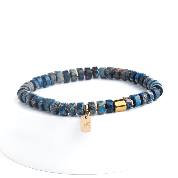 Emperor Blue Beaded Bracelet