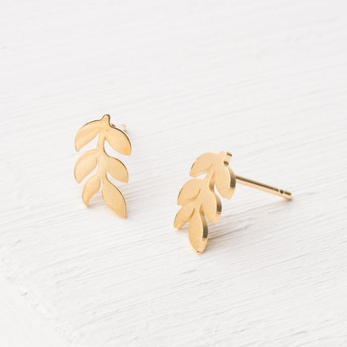 Rowen Leaf Studs