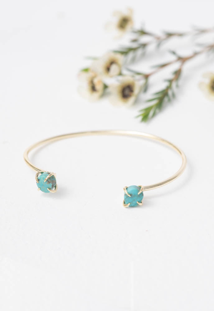 Spirited Two-Stone Turquoise Bracelet