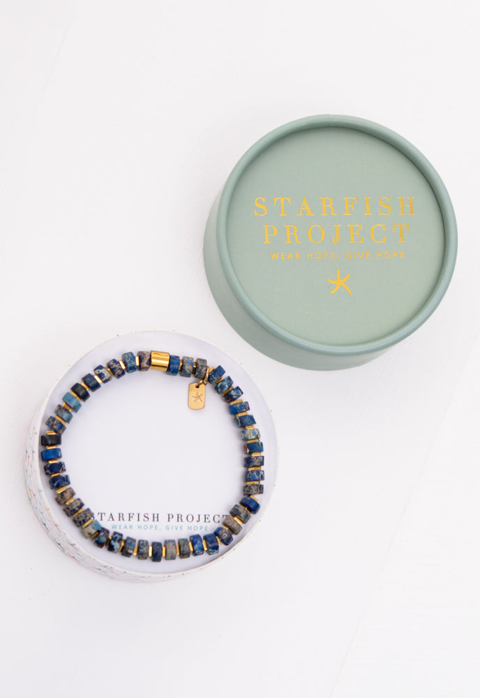 Emperor Blue Beaded Bracelet